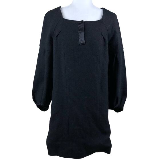 VANESSA BRUNO Athe Black Wool Midi Dress Size 38 Classic Shift US 4/6 - Picture 1 of 8